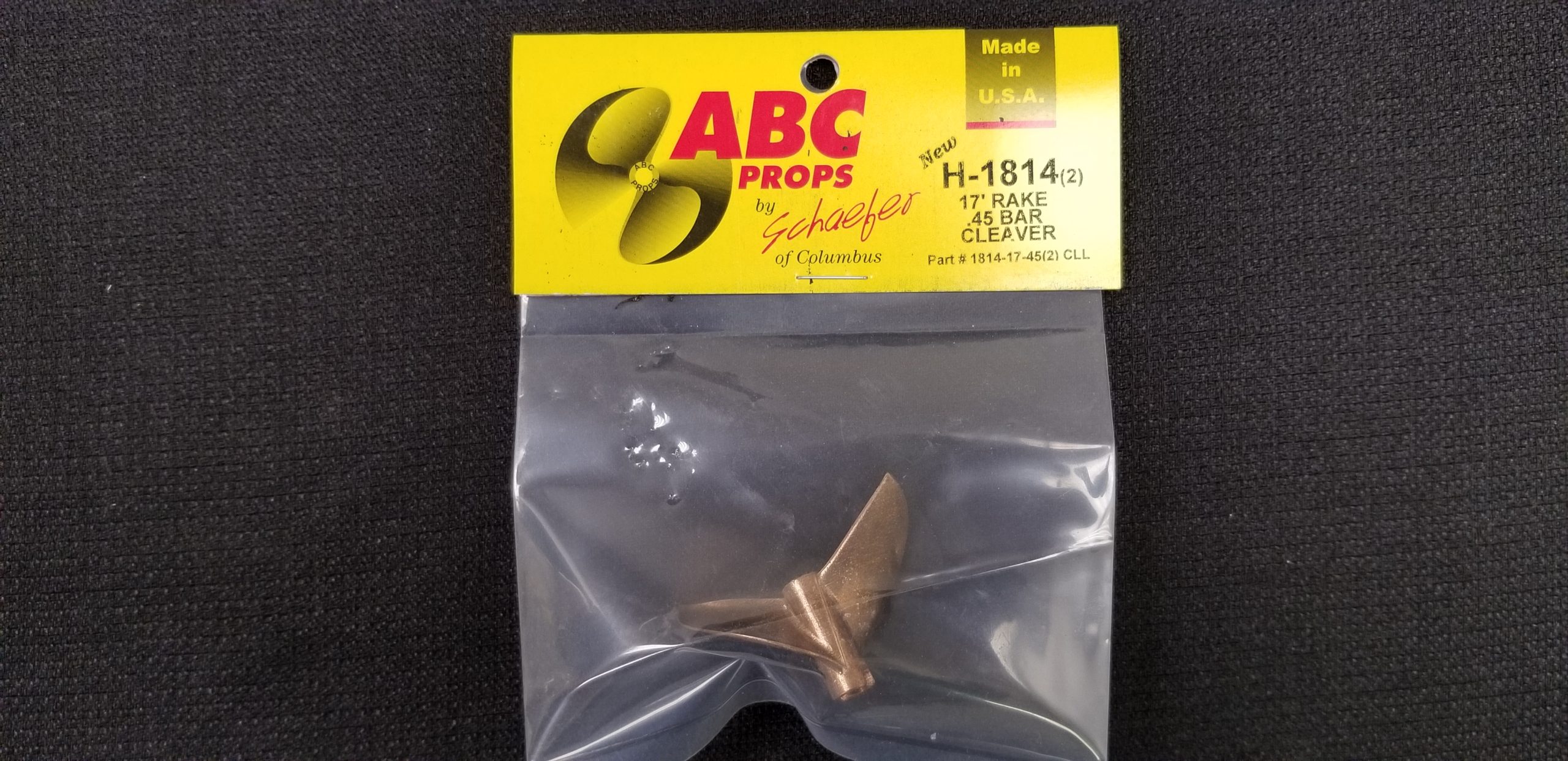 1814 2 Blade Cleaver Propeller Left – RC Boat Propeller | ABC Props