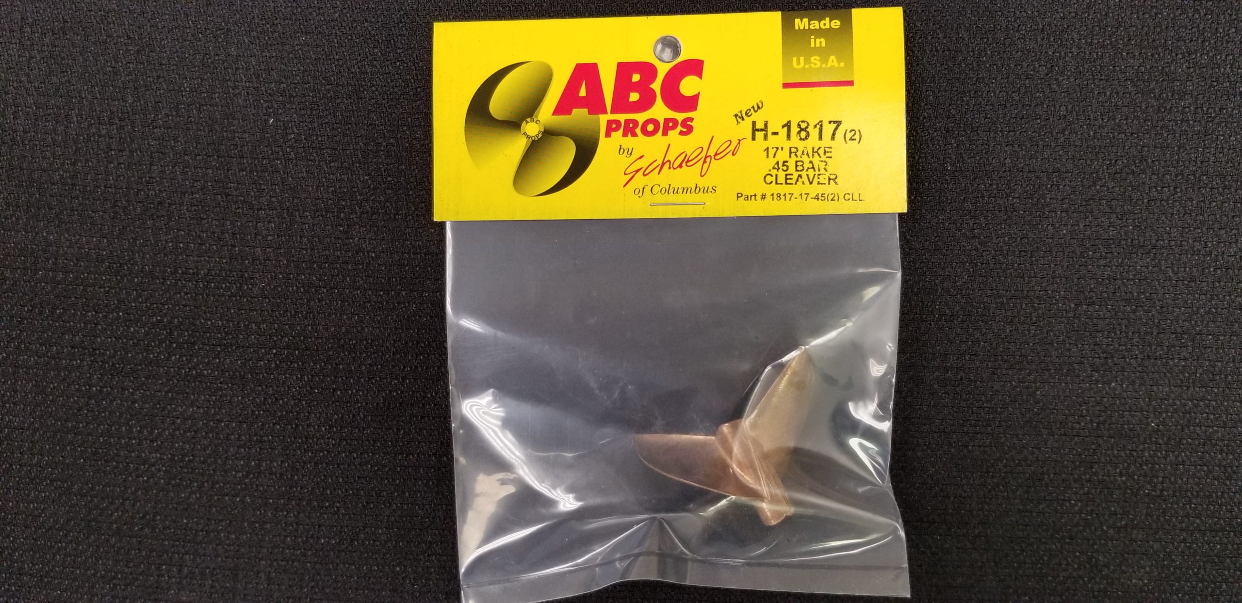 1817 2 Blade Cleaver Propeller Left – RC Boat Propeller | ABC Props