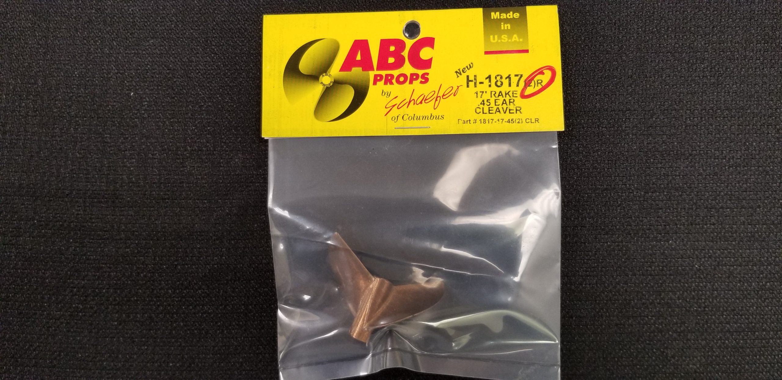 1817 2 Blade Cleaver Propeller Right – RC Boat Propeller | ABC Props