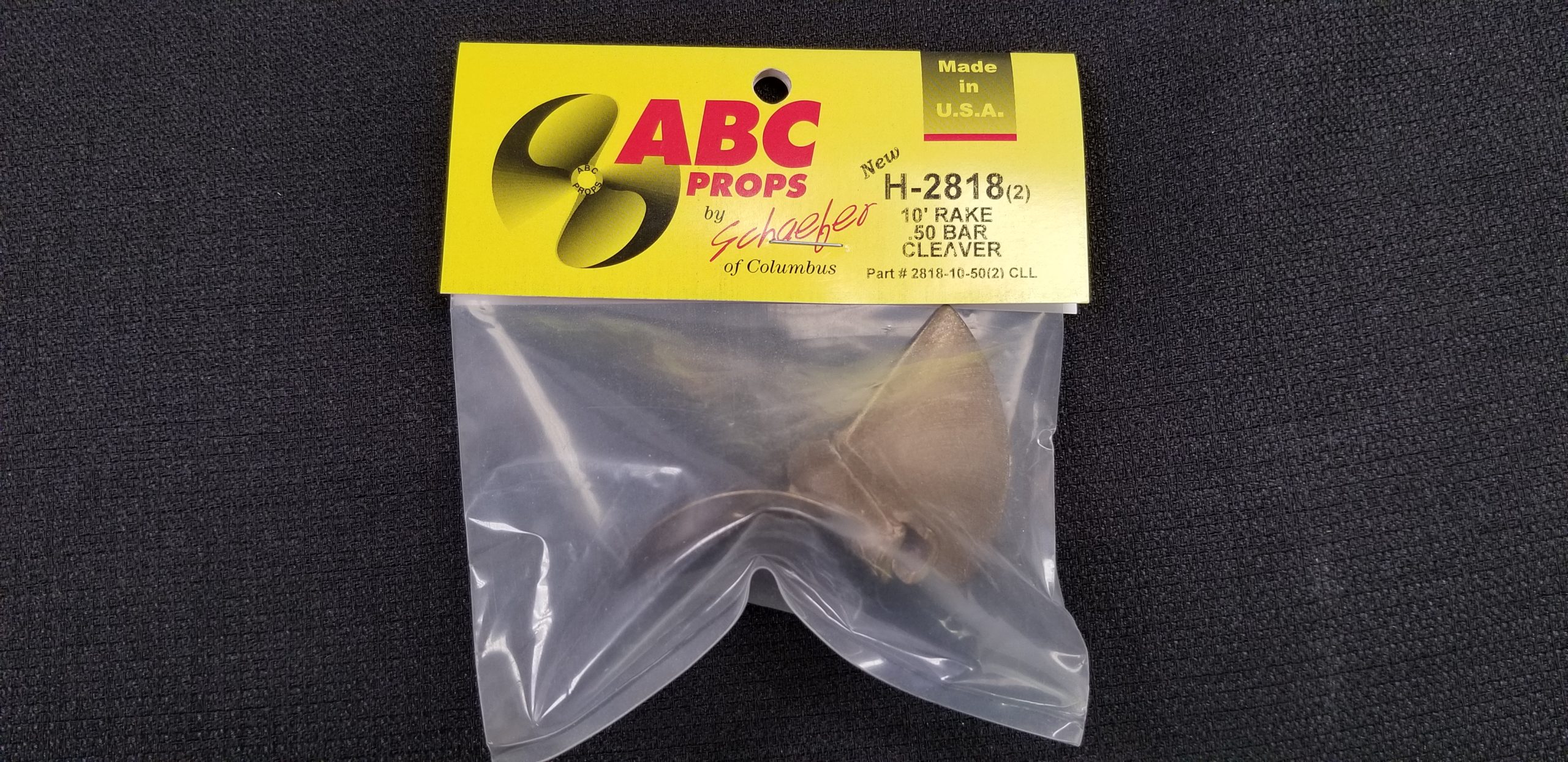 2818 2 Blade Cleaver Propeller Left - RC Boat Propeller | ABC Props